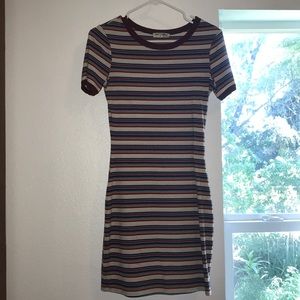 striped bodycon dress